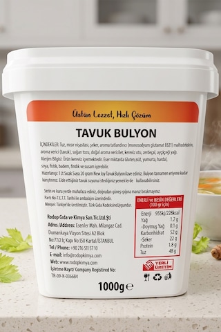 Tavuk Bulyon Toz 1000 Gr Chicken Bouillon Tavuk Suyu