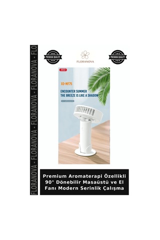 Premium Aromaterapi Özellikli 90 Dönebilir Masaüstü Ve El Fanı Modern Serinlik Çalışma