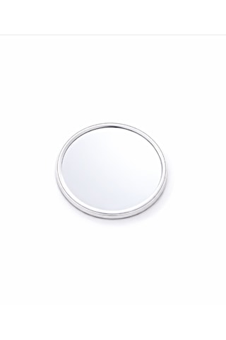 2 Adet Taşınabilir Mini Ayna - Yuvarlak Ayna 6.8cm Çap - Arkası Emojili Beyaz