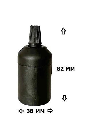 İtalyan Tip E27 Duy Vidasız Geçmeli Düz Bakalit Siyah 250v-4a 5 Adet