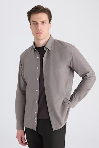 Twn Slim Fit Kahverengi Armürlü Gömlek 5ef02ee04259m Çok Renkli