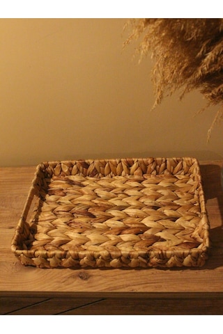 Hasır Su Sümbülü Dikdörtgen Tepsi Küçük Boy Diğer