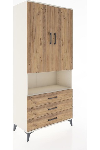 Hyperion Dolap 4 Raflı 3 Çekmeceli 2 Kapaklı 88x44x195 Aytaşı... Aytaşı