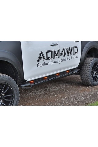 Işıklı Çelik Yan Basamak Off-road Çelik Basamak Demir Aqm-m30