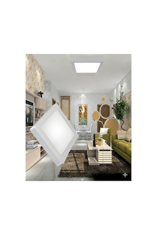 24w Sıva Üstü Kare Led Panel 6500k Beyaz Işık 285x285mm 30mm 2 Li Paket Tavan Armatürü .