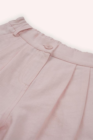 Panço Kız Çocuk Beli Lastikli Şort Pembe