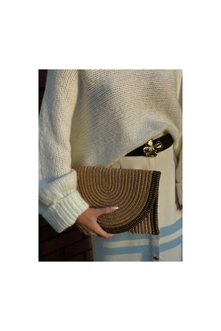 Aylakaya Tress Clutch Bej Bej