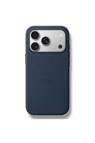 Apple Uyumlu iPhone 17 Pro Kılıf Kamera Çıkıntılı Yumuşak Silikon İçi Kadife Lansman Kapak . Lacivert