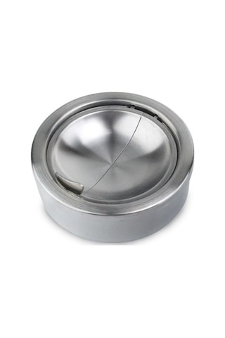 Çelik 11,7 Cm Gri Yuvarlak Kül Tablası Küllük Cin900by