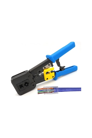 Ez Rj45 Rj11 Yeni Nesil Delikli Konnektör Pense 4445 Çakma Sıkma