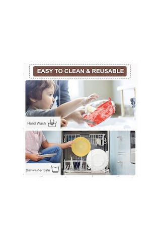 Bloomnest 3 Adet 20.5cm/8in Gıda Sınıfı Silikon Hava Fritöz Sepeti, Yanmaz Kaplı, Kolay Temiz Gri - Sarı - Kırmızı