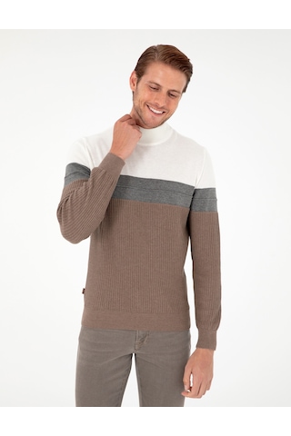 Pierre Cardin Erkek Vizon Melanj Kazak /triko 50300526-vr174 Vizon Melanj