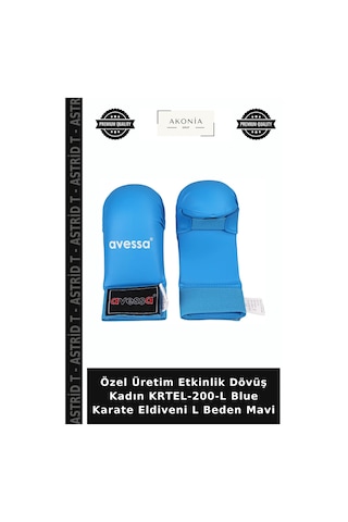 Özel Üretim Etkinlik Dövüş Kadın Krtel-200-l Blue Karate Eldiveni L Beden Mavi
