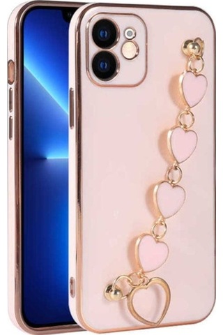 Apple Uyumlu iPhone 11 Kılıf Zore Kalbim Kapak Pembe