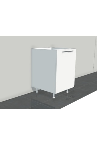 60 Cm Tek Kapak Mutfak Alt Dolabı