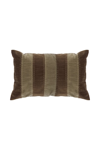 Yargıcı Çizgi Desenli Kadife Dikdörtgen Yastık 40x60 Cm 26knht1007c St