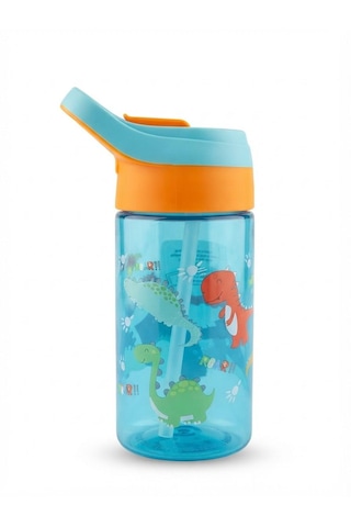 Saygılıofis 3114 Desenli Matara 500 Ml Sevimli Dinazorlar Beyaz