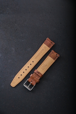 Hakiki Deri 18mm Akıllı Pimli Saat Kordonu Taba