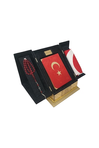 Kabe Maketli Bayraklı Hafız Boy Kuranı Kerim