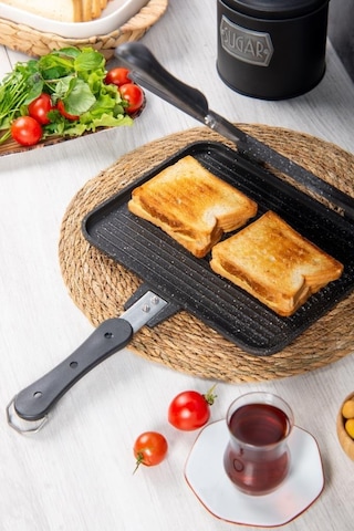 Stevig Usta Tostçu Granit Döküm Ocak Üstü El Tost Makinesi St-101