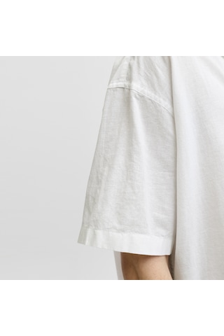 Jack & Jones Büyük Beden Resort Yaka Gömlek - Breeze - 12288661 Beyaz