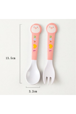 Moveevo Bebekler İçin Bambü Lifli Yeme Öğrenme Seti: Yumuşak Korkuluk Ve Çatal - Güvenli Ve Pratik Kendi Yemeyi Öğretir Çok Renkli