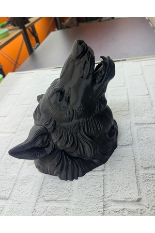 Dekoratif Asılabilir Siyah Ayı Başı 3d Duvar Heykeli 25x19 Cm