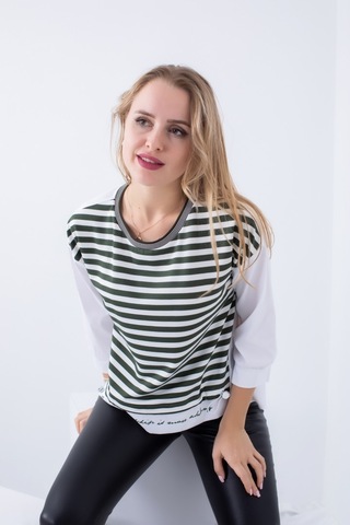 Cliche Kadın, Etek Ucu Ve Arkası Baskılı, Sweatshirt. Çok Renkli