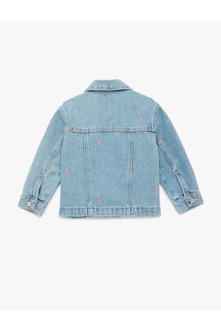 Koton Jean İndigo Kız Bebek Ceket 6smg60002ad İndigo
