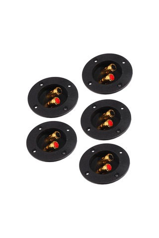 Reedark 5 Adet 3 İnç Dairesel Araç Hoparlör Kutusu Terminali, Abs Ve Çinko Alaşımlı, Push Tipi Bağlantı, Ev/araç/rv Uygun Cp-0968