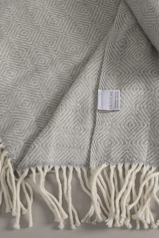Suez Gri Beyaz Renkli Yün Çift Kişilik Battaniyesi 91249 180x220 Gri