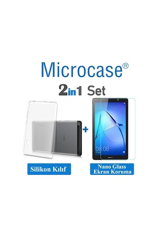 Huawei Uyumlu Mediapad T3 Bg2-W09 7 Wifi Kılıf + Ekran Koruma (3G Uymaz)