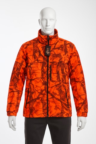 Mysia Outdoor Turuncu Kamuflajavcı Tipi Polar Mont Kalın Polar, Kamuflaj Desenli Cepli, Termal Outdoor Mont Çok Renkli