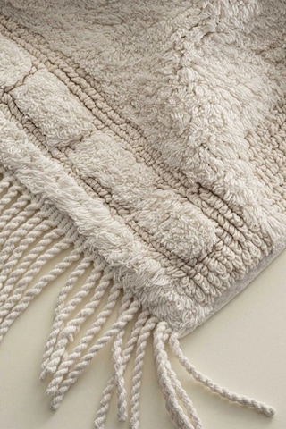 Ecocotton Luna Krem 2'li %100 Karde Pamuk Banyo Paspas Seti Krem