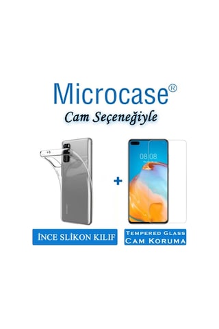 Microcase Huawei P40 Ince 0.2 Mm Soft Silikon Kilif + Cam(Seç) 434140995
