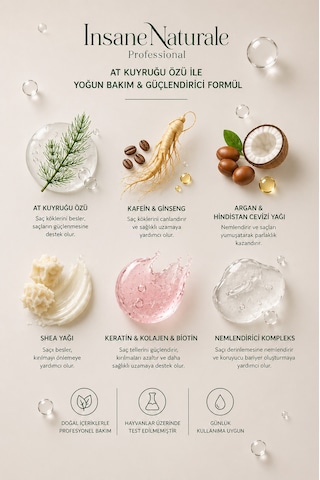 Insane Naturale At Kuyruğu Şampuanı 500 Ml Tüm Saç Tipleri
