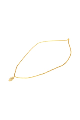 14 Ayar E Harf Sarı İpli Kolye