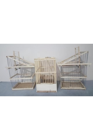 Çotanaklar Kafes Ahşap Kafese Geçmeli Otomatik Kapanca 2'li