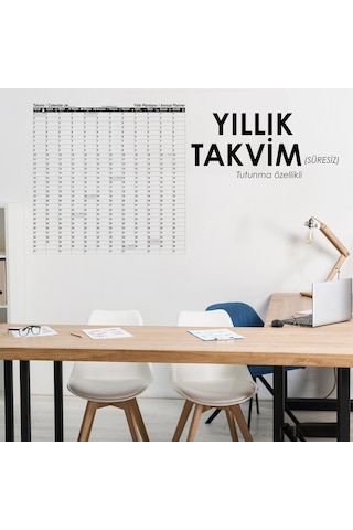 Yıllık Takvim Planlayıcı Statik Kağıt Tahta