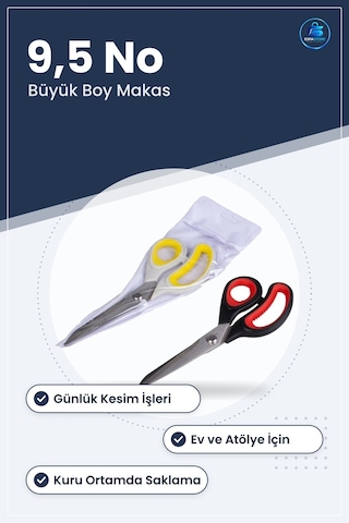Jumbo Makas 9,5 No Kesici Kesim Aracı Günlük İşler İçin Ev Ve Atö