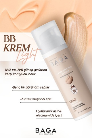 50+spf Bb Krem Light Leke Oluşumunu Önlemeye Yardımcı Olur, Aydınlık Ve Canlılık Sağlar Diğer
