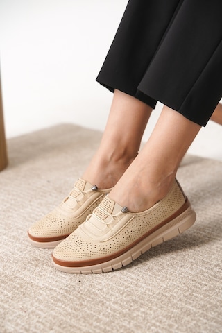 Garantili D0119 Günlük Ortopedik Kadın Babet Ayakkabı Bej