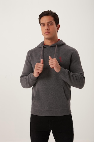 Polostate Erkek İskelet Nakışlı 3 İplik Sweatshirt Antrasit