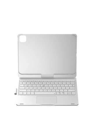 Cosmotex Newface iPad Uyumlu Pro 11 2024 F11 Ats Kılıf Magic Dönen Klavyeli Tablet Kılıf - Gümüş
