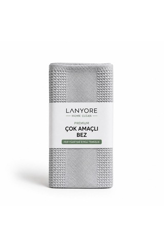 Lanyore Home Clean Premium Çok Amaçlı Temizlik Bez Gri 55x40