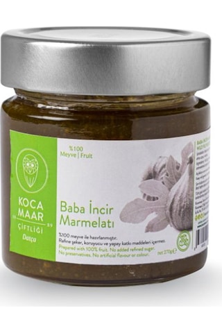 Kocamaar Çiftliği Baba İncir Marmelatı Rafine Şeker İlavesiz 270 G