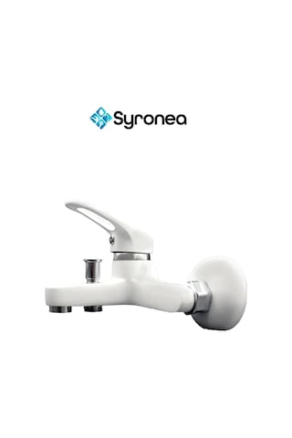 Beyaz Mix Banyo Armatür Duş Bataryası Aç Kapa Çift Girişli Garantili Musluk Beyaz