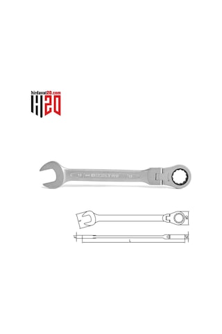 İzeltaş Mafsallı Cırcır Kombine Anahtar 13 Mm - 0345020013 N11.24567