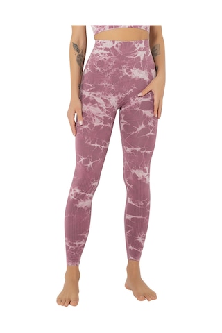 Kosona Kadınlar İçin Yüksek Bel Gövde Kontrolcü Spor Tayt - Zarf Desenli, Kalçayı Yükseltir, Esnek, Fitness Ve Yoga İçin Siyah Mor Kz-8827 Açık Mor