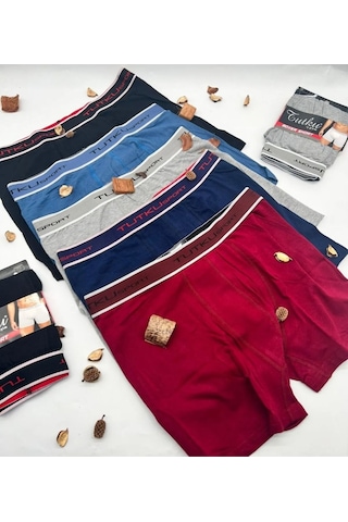 Likralı Elastan Spor %100 Pamuklu Erkek Boxer 6 Lı Paket Çok Renkli Likralı Elastan Spor %100 Pamuklu Erkek Boxer 6 Lı Paket Çok Renkli